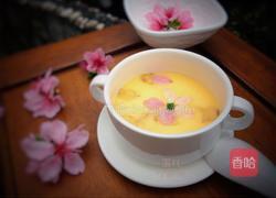桃花鸡蛋羹的做法图解9
