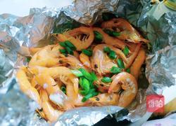 锡纸蒜蓉鲜虾金针菇火腿的做法图解5