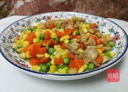 彩色豆炒鸡肉丁的做法图解9