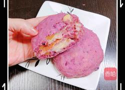 爆浆黄桃芝士紫薯包的做法图解13