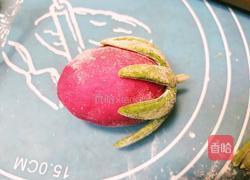 蔬果汁草莓馒头的做法图解12