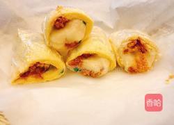 蜂蜜味香葱肉松蛋糕卷（卡仕达酱）的做法图解14