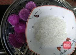 紫薯糯米三明治的做法图解1