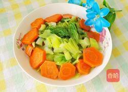 胡萝卜炒芥菜的做法图解14