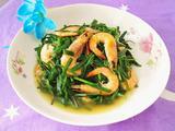 韭菜炒虾