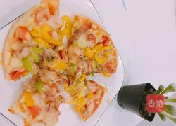 虾仁培根火腿披萨的做法图解6