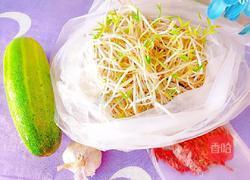 绿豆芽炒黄瓜的做法图解1