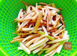 红豆角炒蒲菜的做法图解3