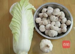 白菜肉丸子汤的做法图解1