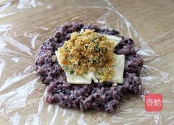 黑米芝士肉松饭团的做法图解6