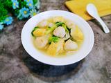 墨鱼丸小油菜豆腐菜
