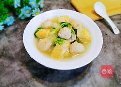 墨鱼丸小油菜豆腐菜的做法图解13