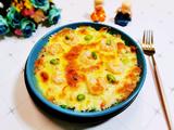 虾仁芝士焗米饭