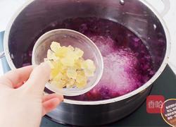 桃胶皂角米雪燕紫薯羹的做法图解10