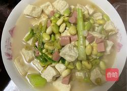 毛豆烧豆腐火腿肠的做法图解10