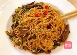 麻辣蒜香牛肉炒面～的做法图解9
