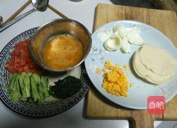 番茄鸡蛋菠菜面块的做法图解5