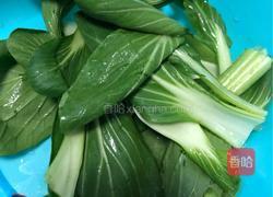 青菜炒元蘑的做法图解3