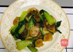 青菜炒元蘑的做法图解17