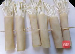 豆皮金针菇卷的做法图解3