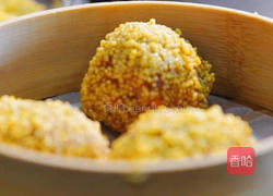 马蹄小米牛肉球的做法图解7