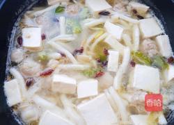 海鲜菇豆腐汆丸子的做法图解14