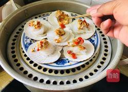 蚝油蒜蓉辣酱蒸扇贝的做法图解9