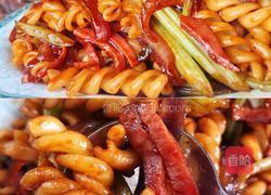中西合璧低脂低卡｜5分钟酸甜咸香炒意粉 深夜食堂风的做法图解13