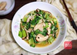 香菇炒小白菜的做法图解12