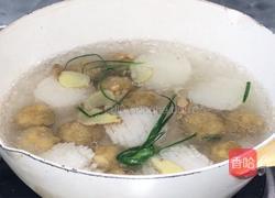 菊花萝卜丸子汤的做法图解6