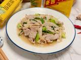 手撕杏鲍菇炒肉片