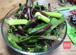 麻辣红菜苔的做法图解1
