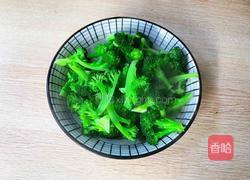干贝虾米炒西兰花的做法图解5