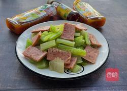 西芹炒午餐肉的做法图解8