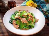 韭菜丝瓜炒肉片