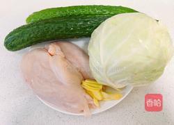 低脂低卡～包菜鸡丝卷的做法图解1
