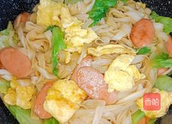 鸡蛋火腿炒河粉的做法图解10