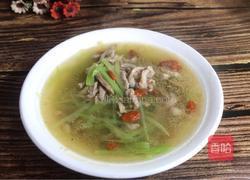 枸杞莴笋肉丝汤的做法图解8