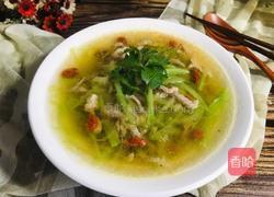 枸杞莴笋肉丝汤的做法图解9