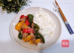 圆椒肉片盖浇饭的做法图解11