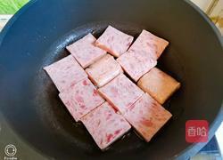 香煎午餐肉（奥莱奥特级初榨橄榄油）的做法图解3