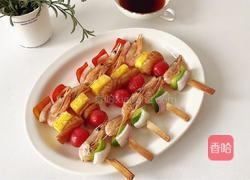 加拿大北极虾海鲜烤串的做法图解10