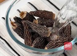 羊肚菌酿虾滑的做法图解1