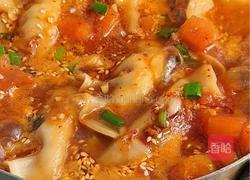 番茄酸汤水饺的做法图解6