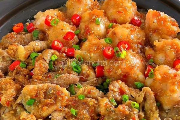黑松露虾滑肥牛粉丝煲