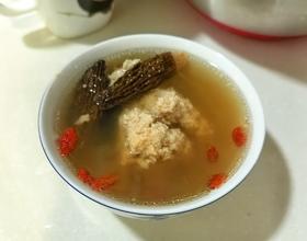 羊肚菌肉汤。 炒苋菜[图]