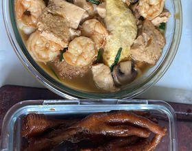 鸡爪＋虾仁豆腐[图]